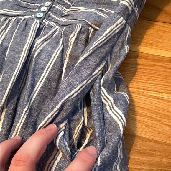 Free People Roll the dice Blue and White Striped Mini Dress - Picture 9 of 12